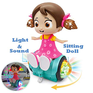 دختر نشسته موزیکال Musical Sitting Girl Doll_اسباب بازی